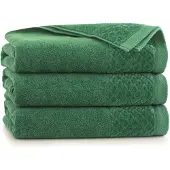 Zwoltex Primavera Handdoek Egyptisch Katoen Groen 30x50 cm