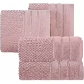 Eurofirany Luxe Katoenen Handdoekenset 4 Stuks - Donkerroze 500 GSM