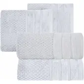 Eurofirany Luxe Katoenen Handdoeken Set (2x 70x140cm + 2x 50x90cm) - Zilver