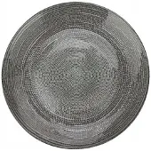 Koopman Grijs glazen plat dinerbord 28 cm