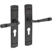 Intersteel deurklink Helena op schild PC72 oud grijs