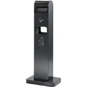 Probbax Staande asbak afval combinatie, 10 l, voor buiten, uv-bestendige coating