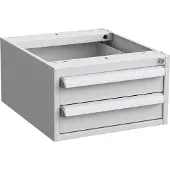 Treston Onderstelcontainer voor werktafels, centrale vergrendeling, met ESD-bescherming, B 450 x D 520 mm, 2 laden