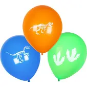 Boland - Set 6 latex ballonnen T-rex - Multi - Knoopballon