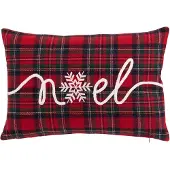J-Line kussen Noël - wol - kerstrood/wit