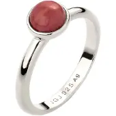 Elli Ring 'Achat' rood / zilver
