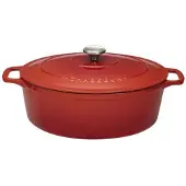 CHASSEUR ovale geëmailleerde gietijzeren braadpan 33cm subliem robijn - - puc473358