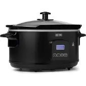 DistinQ Digitale Slowcooker 6 liter met Timer – Keramische binnenpan - Timerfunctie - Warmhoudfunctie