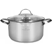 Zwieger Veron Kookpan met Deksel - 24 cm, 5.6L, RVS