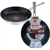 Tefal Evercook Grillpan 26cm - Zilver, Geschikt voor Inductie