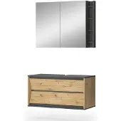 Vicco Edelin Badkamermeubelset – 2 delen Antraciet/Artisan