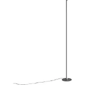 QAZQA Design vloerlamp zwart incl. LED met touch dimmer - Clutch