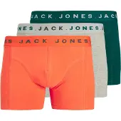Jack & Jones Boxershorts 'JACBENNETT' grijs gemêleerd / spar / oranje