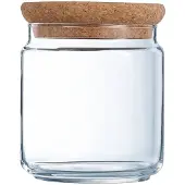 Luminarc Pure Jar - Voorraadpot met Kurk Deksel - 0,75L - Glas - (Set van 6).