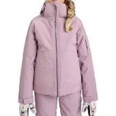 Roxy - Kinder ski jassen - Meade Girl Jacket Discreet Mauve voor Unisex - Kindermaat 8 jaar - Roze