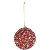J-Line kerstbal Pailletten - ijzer - mix