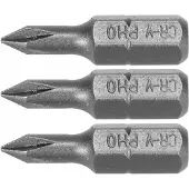 Sthor Schroefbits PH0 25mm 1/4" CrV6150 3 Stuks