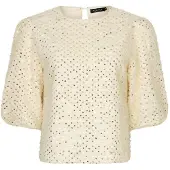 Ydence Dames Tops & T-shirts Top Chelsey - Creme - Maat S