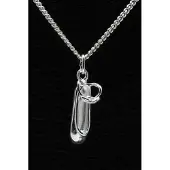 MOOYE ® - Collectie Zilveren Balletschoen ketting hanger - enkelstrik
