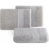 Eurofirany Grijze Melange Badstof Handdoek 50x90cm - Gerecycled Draad