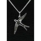 MOOYE ® - Collectie Zilveren Zwaluw ketting hanger
