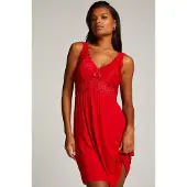 Hunkemoller Slipdress Nora Lace Rood Dames | Maat: 2XS