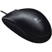 Logitech B100, optische muis met USB-aansluiting, tweehandig, zwart