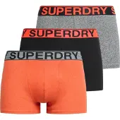 Superdry Boxershorts grijs gemêleerd / mandarijn / zwart