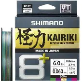 Shimano Fishing Line Kairiki 8+ Braided Line 300 M Transparant 0.060 mm