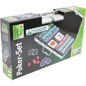 Vedes Pokerset in aluminium koffer, 300 fiches (Duits, Nederlands, Italiaans, Engels, Frans)