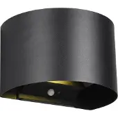 RL LIVE YOUR LIGHT REALITY TALENT - Wandlamp - Zwart mat - incl. 2x SMD 1W - Oplaadbaar - Draadloos - Beweginssensor - Schemeringssensor - Accuvoeding - Buitenverlichting - IP44