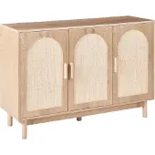 Beliani COSTELLO - Dressoir met 3 deuren - Lichtbruin - Vezelplaat