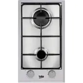 Beko HDCG 32220 SX, RVS, Inbouw, Gas, Emaille, 2 zones, 2 zones