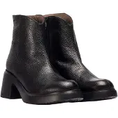 Wonders Dames Flytres 25 zwarte lederen enkellaarsjes (36), Leer, 3 tot 5 cm, Ritssluiting, Casual E-7125