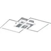 TRIO Vierkante plafondlamp Venida 57cm grijs