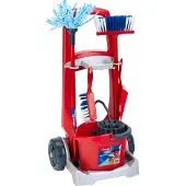 Vileda Toys Vileda - schoonmaaktrolley - speelgoed - incl. accessoires - rood blauw