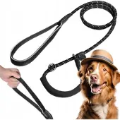 DOGNESS Nylon Hondenlijn met Stropband L/XL tot 45kg - Zwart