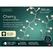 Lumineo Led Cherry lights 7.5 meter transparant/warm wit