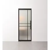 Barnwoodweb Taatsdeur 6 vaks modern met mat glas in standaard maten