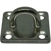 Goldenship Square Eye Plate 10 Units Zilver 6 mm