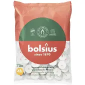 Bolsius Theelicht wit 4h zak a 75st wit Wax Kaars