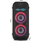 LG XL9T, 2.2-kanaals, 7,62 cm (3 inch), 20,3 cm (8 inch), 1000 W, Bekabeld en draadloos, Draagbare speaker voor feesten