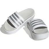 Adidas Strand-/badschoen 'Adilette' zilver / wit