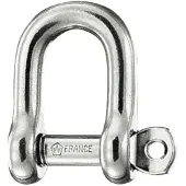 Barton Marine Stainless Steel Straight Self-locking Shackle Zilver 14 mm
