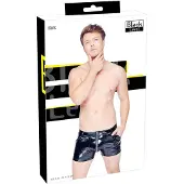 Black Level - heren boxershort met zijzak - lakleer - zwart