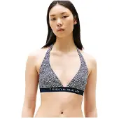 Tommy Hilfiger Dames Origineel gewatteerd navy bikinitopje (S), Strandkleding, Nylon, Marineblauw UW0UW05945