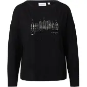 Comma Shirt zwart / wit