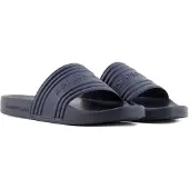 Emporio Armani Heren Teenslippers Logo Tape marine (39), Zwart, Plat, Geen, Strandkleding EM002246_AF16403