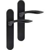 Differnz | Groningen deurkruk | ovaal schild | sleutel 56 mm | zwart