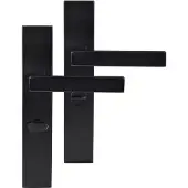 Differnz | Tilburg deurkruk | vierkant schild | WC 63 mm | zwart